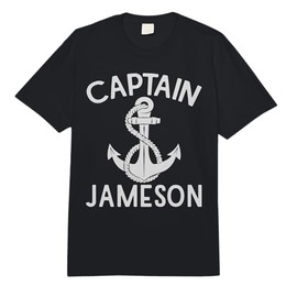 Captain Jameson Yacht Anchor Boat Ship Boating Comfort Colors Adult Heavyweight T-Shirt