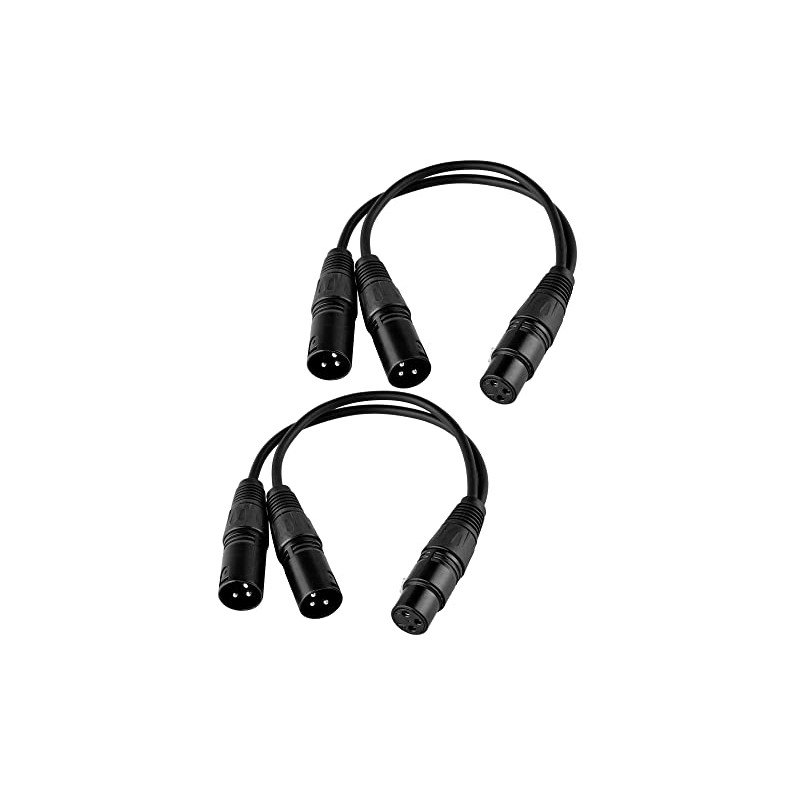 S SIENOC Microphone Cable 3 Pin XLR to Dual 2