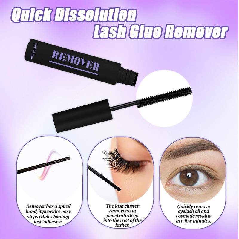 DIY Lash Extension Kit 840Pcs D Curl Individual Lash Clusters