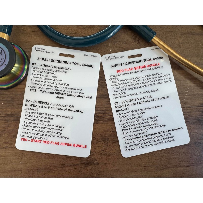 Sepsis Screening Tool Adult and Child Bundle. Healthcare Educational Pocket