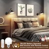 TRLIFE Rechargeable Battery Operated Wall Sconce, Dimmable and Adjustable Color