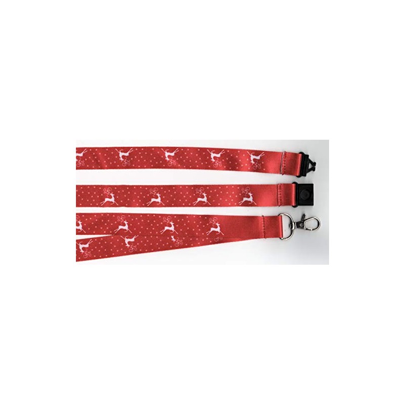 1 x Prancing Reindeer Red Fun Christmas Festive Printed Neck