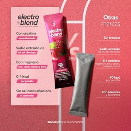 B Life Electrolitos con Creatina | 5g de creatina monohidratada por porción | 45 sobres | Sin Azúcar Ni Colorantes Añadidos | Más de 80 Minerales | 495g | Electroblend Con Creatina.