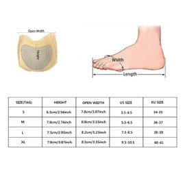 Baisdan Foot Thongs for Dance, Neoprene Half Sole Dance Paws Forefoot Pad Half Lyrical Shoes Ballet Belly Contemporary Dance Wear for Girls and Women L