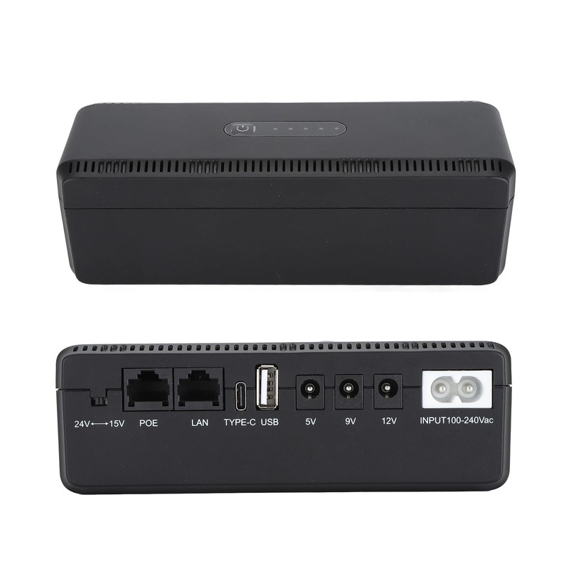 8800mAh UPS Battery Backup POE 15V 24V Port USB 5V