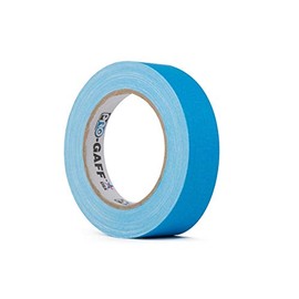 1" Width ProTapes Pro Gaff Premium Matte Cloth Gaffer's Tape with Rubber Adhesive, 50 yds Length x, Fluorescent Blue (Pack of 1)