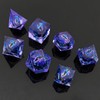 ORUZA 7 PCS Purple Dragon Eye Dice Liquid Core DND