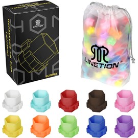 DGT 300pcs Ink Caps Tattoo Ink Cups Mixed #11 Small #14 Medium #17 Large Pigment Caps for Tattoo Permanent Makeup Container Cap (200pcs- Honeycomb caps)