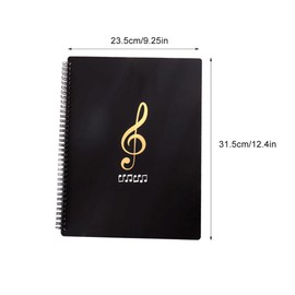 A4 Music File Folder,50 Sheet/100Pages Choir Folder, Waterproof Presentation Folder for Piano Performance/Band(31.5 x 23.5 cm)