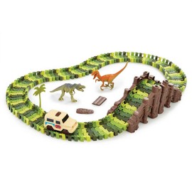 Totally Tracks Jurassic Adventure Race Track 120 pieces For Children From 5 Years Dinosaur Race Track Car Race Kids Children Dino Toys Dinosaur Toys Jungle Toys T-Rex Toys Velociraptor Toys