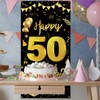 GoldRock 50th Birthday Decoration Banner Background, Birthday Banner 50, Decoration