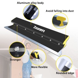 Zozen Drywall Skimming Blade 16in/40cm, All Body made of Aluminum Alloy, Blade made of European Stainless Steel, Smoothing Knife/Wipe Knife, Acting on Gyprock/WallBoard/Plasterboard.