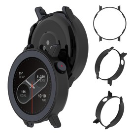 For CMF by Nothing Watch Pro 2 Case, PC Material, Protective Cover, Shockproof, Lightweight, Friction Resistant, Compatible with nothing watch pro 2, Scratch-proof, Protective Case (Black)