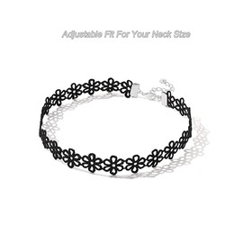 43 PCS Choker Necklace, BetterJonny Classic Stretch Colorful Choker and Black Velvet Gothic Choker for Women Teen Girls Tattoo Choker