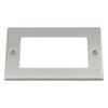 Satin Matt Chrome - Square Plate - Modular Data Grid