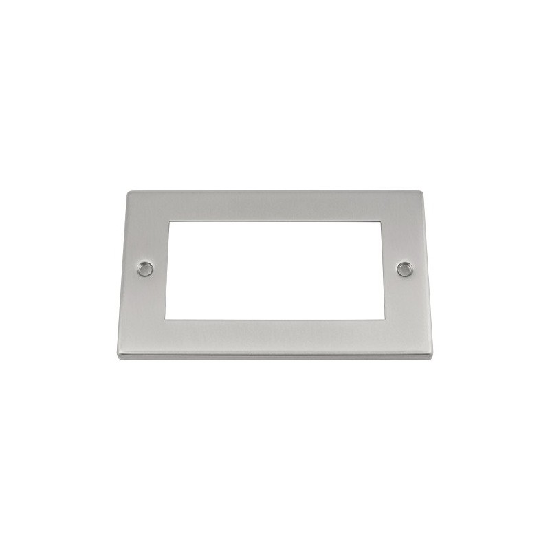 Satin Matt Chrome - Square Plate - Modular Data Grid