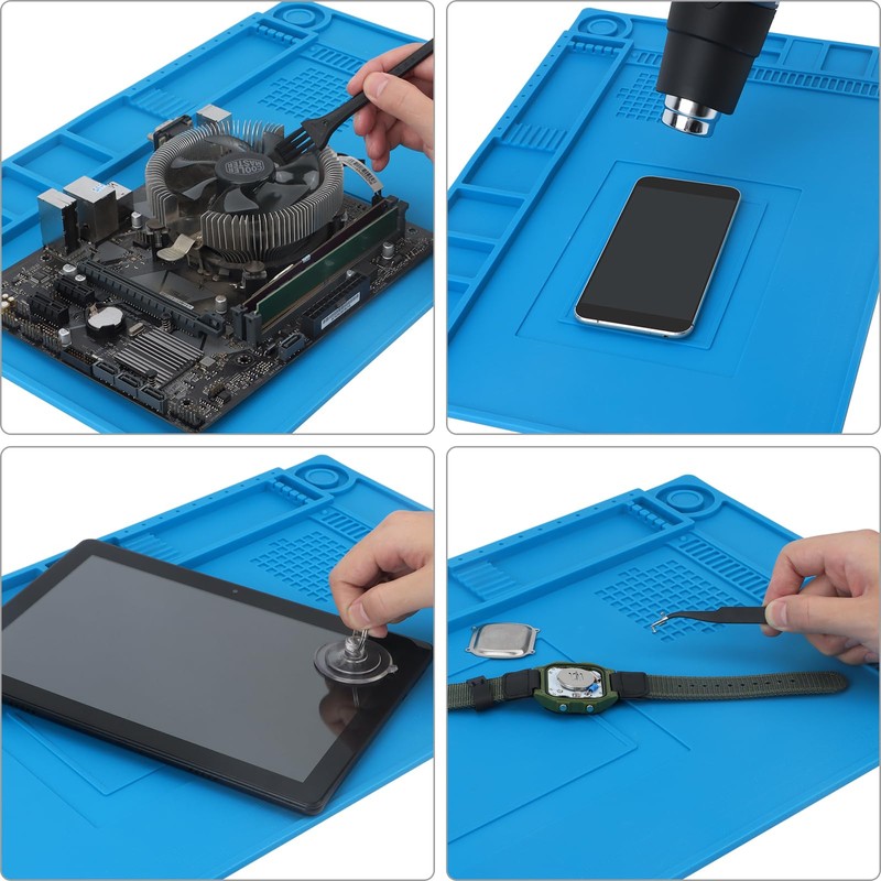 STREBITO Silicone Soldering Mat Electronics Mat, Solder Pad Heat Resistant