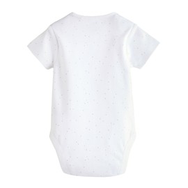 NEXT Animal Cotton Short Sleeve Baby Bodysuits - Pack of 5 - White 0 Months