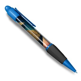 1 x Blue Ballpoint Pen (Black Ink) - Galaxy Egyptian Pyramid Space #8909