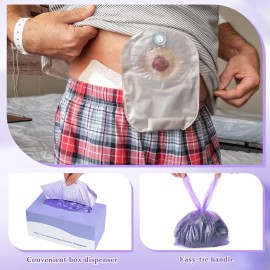 Weekgrat 600 Pcs Ostomy Pouch Disposable Bag 13.39 x 7.09 Inch Ostomy Pouch Disposal B...