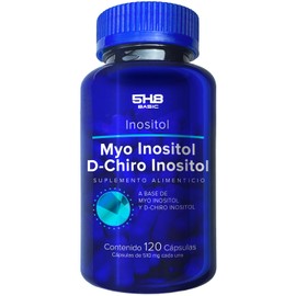 Myo Inositol y D-Chiro Inositol Fórmula 40:1-120 Capsulas - 2000mg Por Porcion - Hecho en Mexico - Apoyo Nutricional Diario - Basic - 5H8 NUTRITION