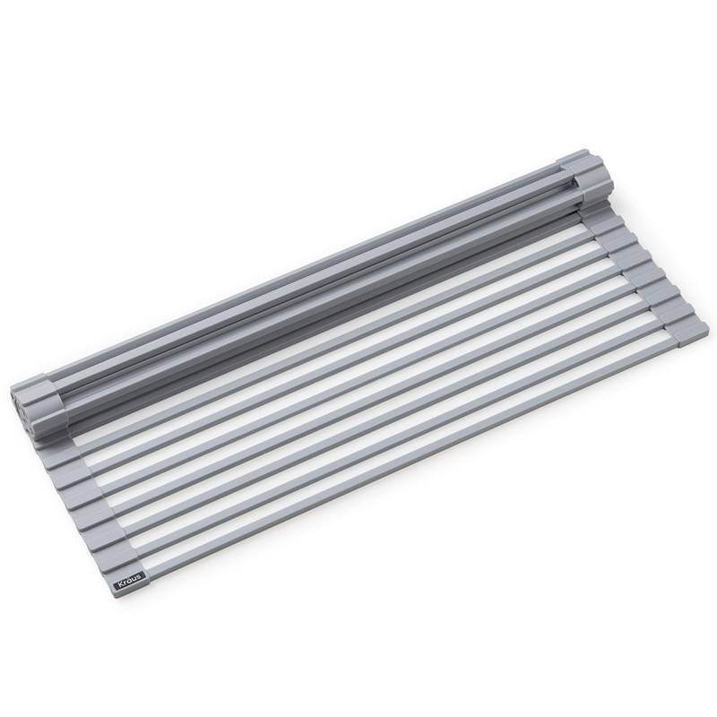 Kraus Multipurpose Over-Sink Roll-Up Dish Drying Rack, Colander and Trivet