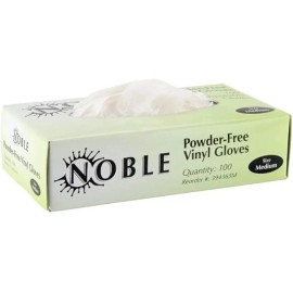 Noble Vinyl Gloves, Clear, Powder-Free, 100-Pack – For Food, Cleaning & More