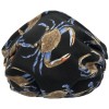 Handmade Blue Crabs On Black / Blue Back Face Mask