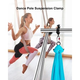 THXCHER Pole Hanging Clamp for Aerial Yoga and Fitness Training, Pole Dancing Accessory for Aerial Silks