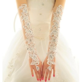 Rhinestone Fingerless Bridal Glove Lace, Black Glove,Bridal Prom For Wedding Party Costume Accessories White,White Lace Fingerles Gloves For Women,Lace Fingerless Gloves Women,Fingerless Satin Gloves