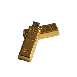 Tomax gold bar made of metal as a USB stick / 32 GB memory / USB memory stick