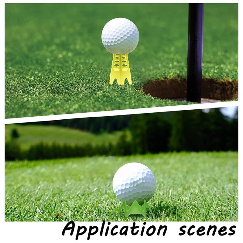Zicojia Golf Simulator Tees,18 Pcs Indoor Golf Mat Tees Plastic