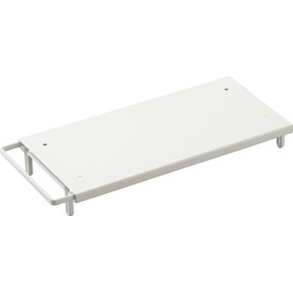 Yamazaki 3332 Under-Table Plastic Bag Hanger, White, Approx. W 5.3 x D 12.0 - 20.7 x H 1.8 inches (13.5 x 30.5 - 52.5 x 4.5 cm), Tower Under Kitchen Shelves, Trash Can Separation, Handle Included