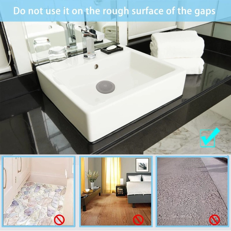QiyuanLS 2 Pack Shower Drain Hair Catcher, Silicone Cover with