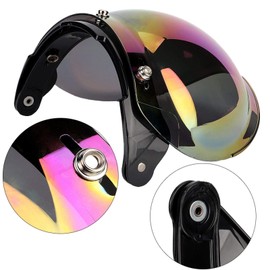 WLGOLD Helmet Windshield, Motorcycle Retro 3 Snap Sun Visor Shield Windproof Helmet Lens Collar