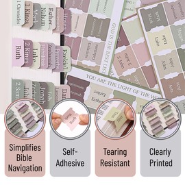 Mr. Pen- Bible Tabs, 75 Tabs, Laminated Bible Tabs for Women and Men, Bible Tabs for Study Bible, Bible Index Tabs, Bible Book Tabs, Bible Labels Tabs, Mr Pen Bible Tabs