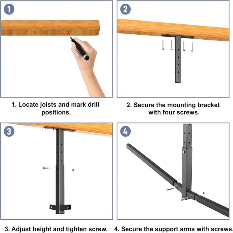 WALMANN Ceiling Kayak Storage Rack Garage, Overhead Kayak Hanger(1 Kayak)