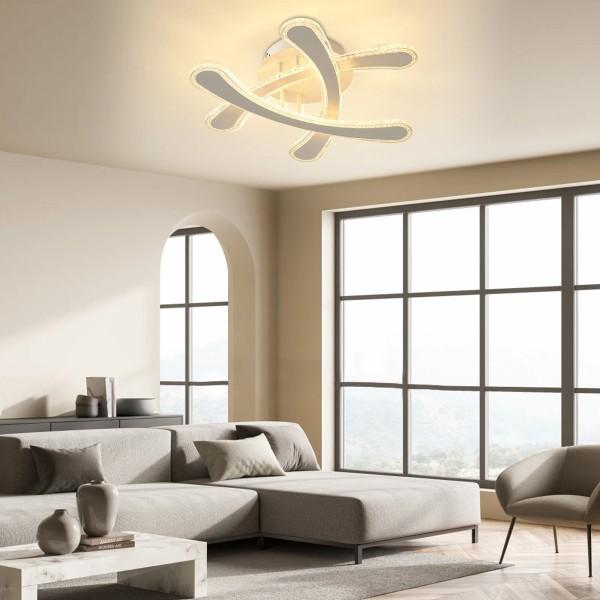 Unbranded Ring Chandelier Flush Mount LED Dimmable Ceiling Light W/Remote