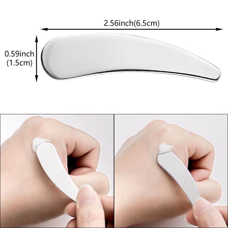 5 Pcs Mini Metal Cosmetic Spatulas Makeup Cream Spoon Skincare