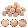 SEWACC 20pcs Creative Wooden Blank Dice Set Unfinished Cubes for