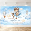 Mocsicka Airplane Baby Shower Decorations Banner Hot Air Balloons Little