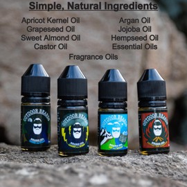 Outdoor Beards 1 oz Beard Oil | Infused Beard Oil to Support Beard Softness & Beard Growth | Naturally Scented Oil for Beard Care | Daily Use Beard Oil (Unscented)