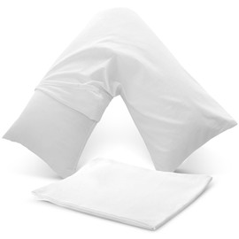 Cheer Collection Down Alternative V Pillowcase – Soft V-Shaped Pillow Cover, Removable & Machine Washable, Replacement Case for Support Pillows