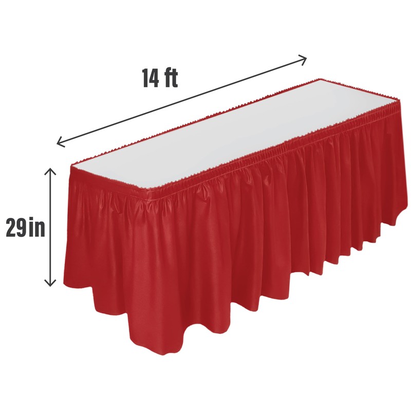 DecorRack Table Skirt, 29 in x 14 ft -BPA Free-