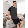 NACHILA Men's Pajamas-Viscose Made from Bamboo, Short Sleeve Summer Pjs