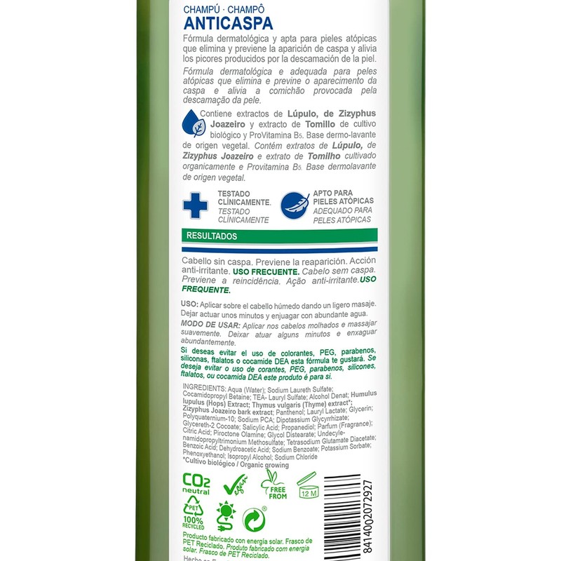 Natural Aleza Y Vida Anti-Dandruff Shampoo Sensitive 300 ml