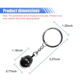 LHDOS Creative Motorcycle Helmet Keychain, 3D Metal Car Key Ring for Men, Mini Charm Car Key Fob Holder for Auto Wallet Bag (Black)