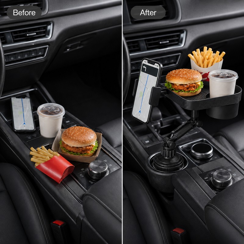 Car Cup Holder Phone Mount for Driving & Parking –