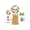 Disfraz Hawaiano Mujer Falda Gafas Collar Tropicales Fiesta