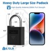 Fingerprint Padlock,Heavy Duty Smart Padlock with Key, Waterproof Bluetooth App